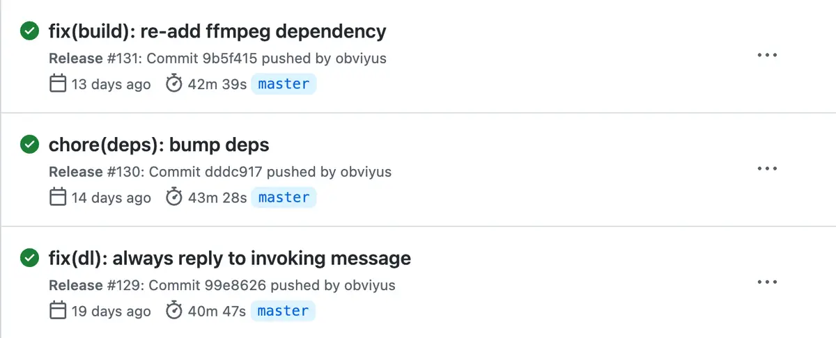 Screenshot of extremely long CI builds