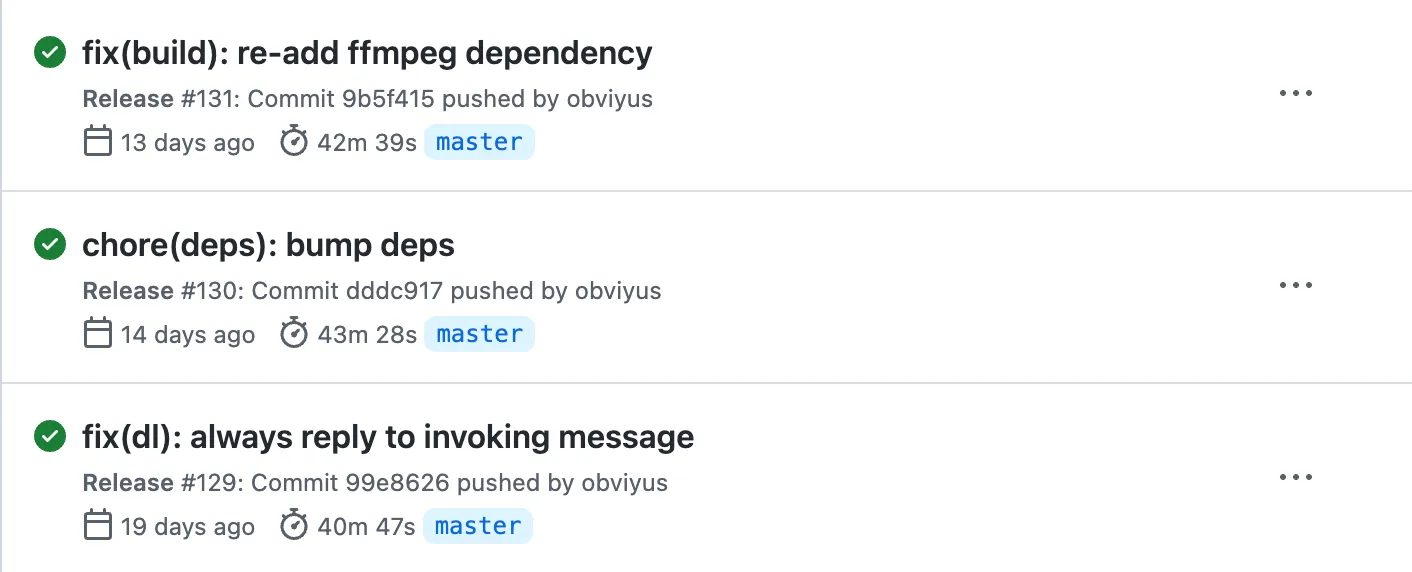 Screenshot of extremely long CI builds